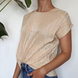 Vintage shimmery gold top